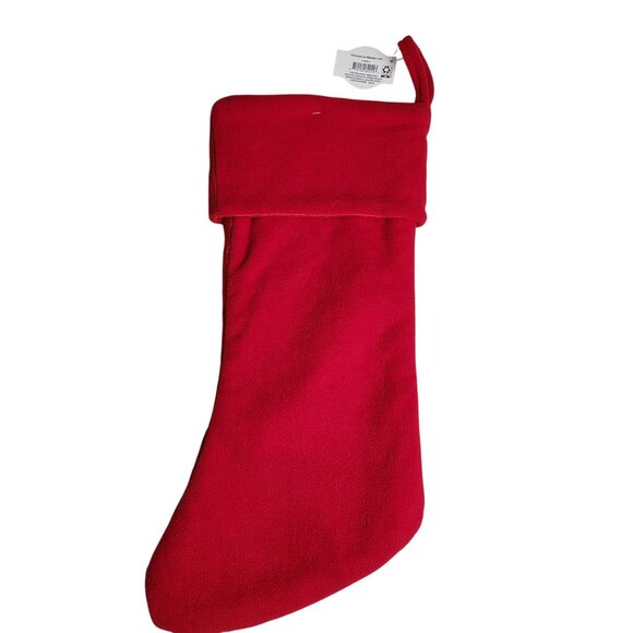 Holiday Time 19 inch Red Knit Embroidered Monogram Initial B Christmas Stocking - Picture 4 of 4